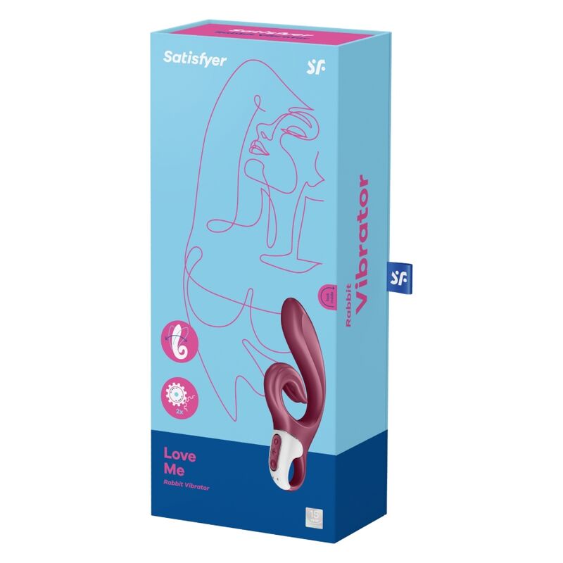 Satisfyer Love Me Rabbit Vibrator Blu – Doppia stimolazione con design ergonomico