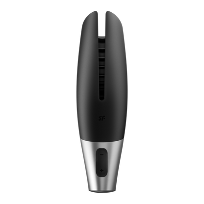SATISFYER - POWER MASTURBATOR BLACK AND SILVER