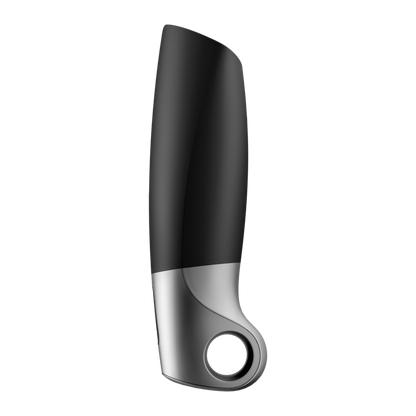 SATISFYER - POWER MASTURBATOR BLACK AND SILVER