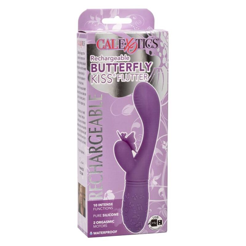 CALEXOTICS Butterfly Kiss Flutter Violet – Giocattolo erotico dal design ergonomico per un piacere intenso