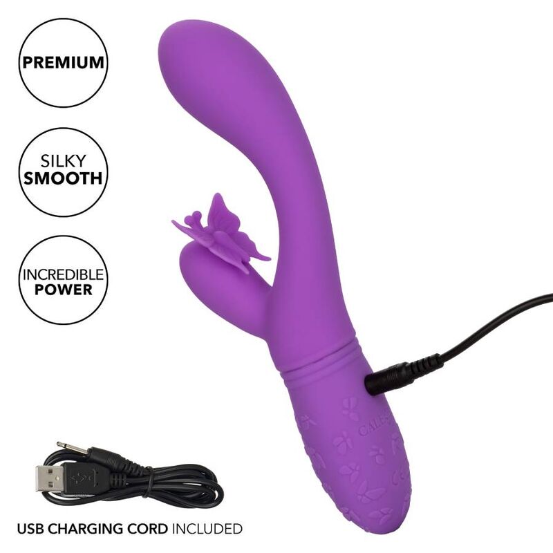 CALEXOTICS Butterfly Kiss Flutter Violet – Giocattolo erotico dal design ergonomico per un piacere intenso
