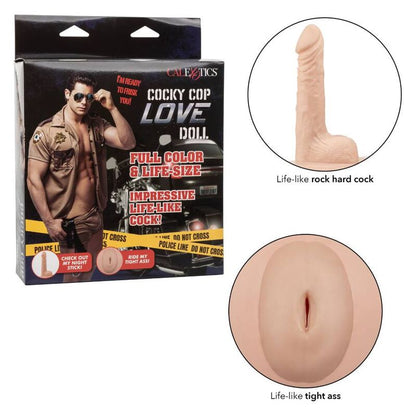 CALEXOTICS Cocky Cop Love Doll – Giocattolo erotico maschile per l'autoesplorazione divertente