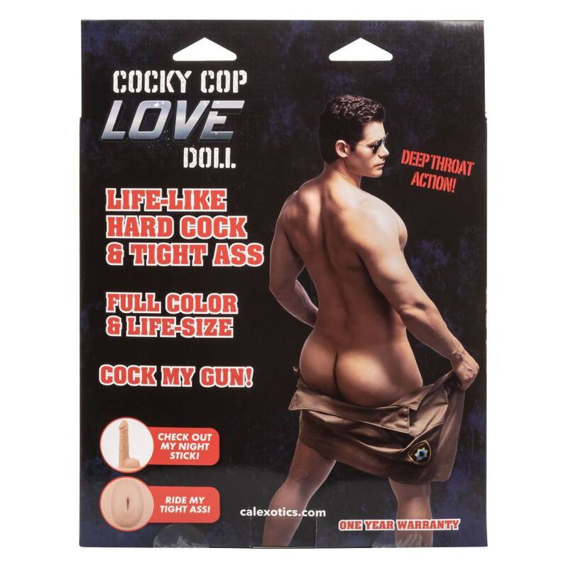 CALEXOTICS Cocky Cop Love Doll – Giocattolo erotico maschile per l'autoesplorazione divertente