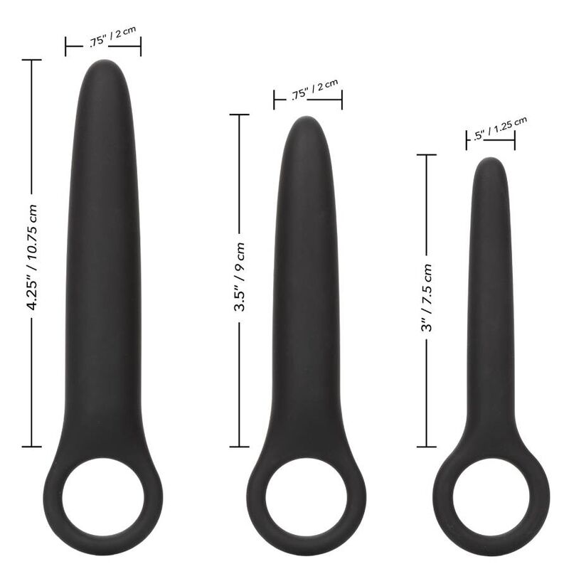 CALEXOTICS Dilator Trio – Dilatatori medicali in silicone per una stimolazione sensoriale sicura