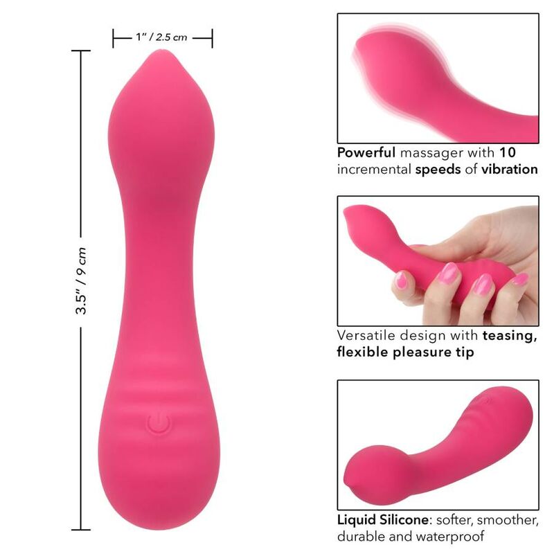 CALEXOTICS Pixies Teaser Rosa – Estimulador Ergonómico De Silicona Médica Para Placer Intenso