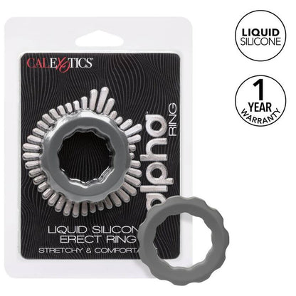 Comprar CALEXOTICS Alpha Erect Ring Gris – Diseño Confortable En Silicona Premium Para Placer Mejorado-Noxtic