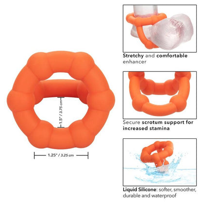 Comprar CALEXOTICS Alpha All Star Ring Naranja – Anillo Potenciador Con Diseño Elegante Para Placer Íntimo-Noxtic