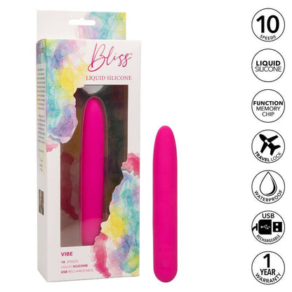CALEXOTICS Bliss Vibe Pink – Vibratore ricaricabile con design ergonomico in silicone medico