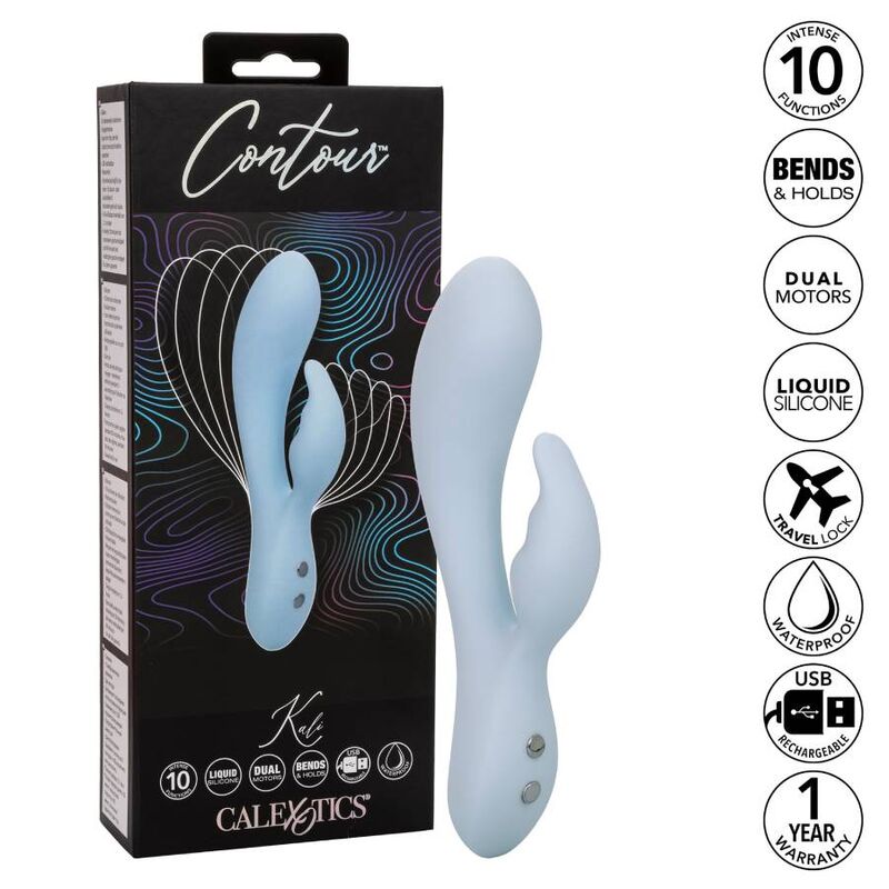 CALEXOTICS Contour Kali Azul – Vibrador Recargable Con Diseño Ergonómico Y Versátil
