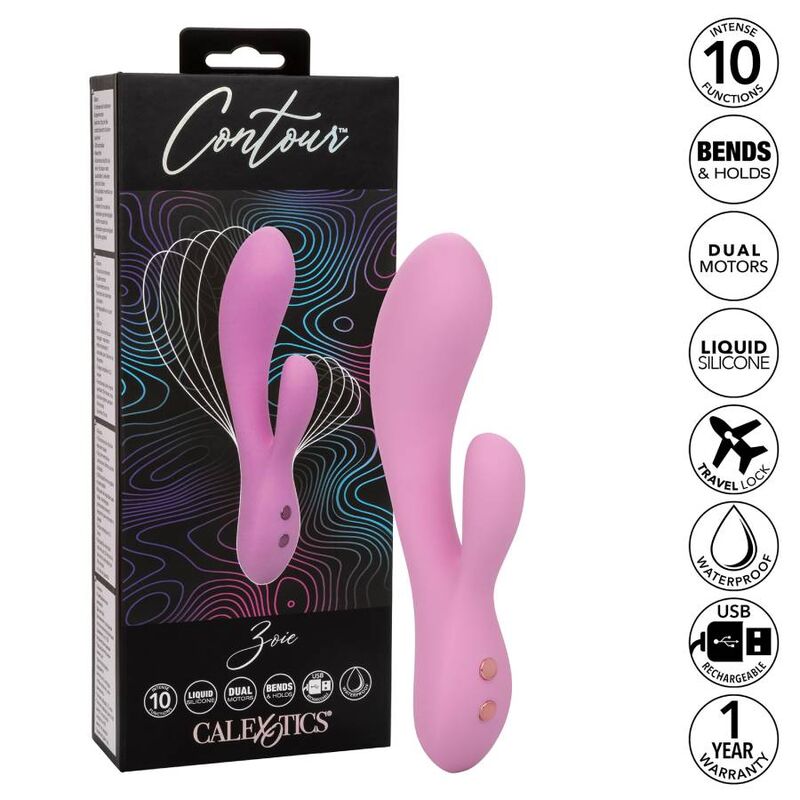 Comprar CALEXOTICS Contour Zoie Rosa – Vibrador Recargable Con Diseño Flexible Para Placer Personal-Noxtic