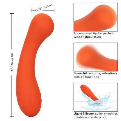 Comprar CALEXOTICS Stella G-Wand Naranja – Vibrador Recargable Con Diseño Curvilíneo Para Placer Intenso-Noxtic