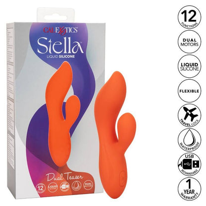Comprar CALEXOTICS Stella Dual Teaser Naranja – Juguete Erótico De Silicona Con Diseño Elegante-Noxtic