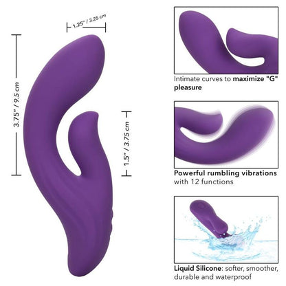 CALEXOTICS Stella Dual Pleaser Violeta – Juguete Erótico Con Diseño Curvado Para Placer Amedido