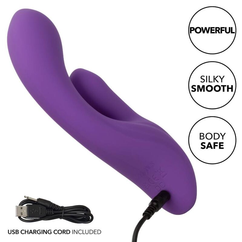 CALEXOTICS Stella Dual Pleaser Violeta – Juguete Erótico Con Diseño Curvado Para Placer Amedido
