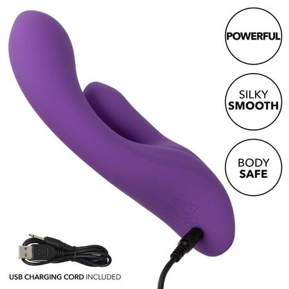 CALEXOTICS Stella Dual Pleaser Violeta – Juguete Erótico Con Diseño Curvado Para Placer Amedido