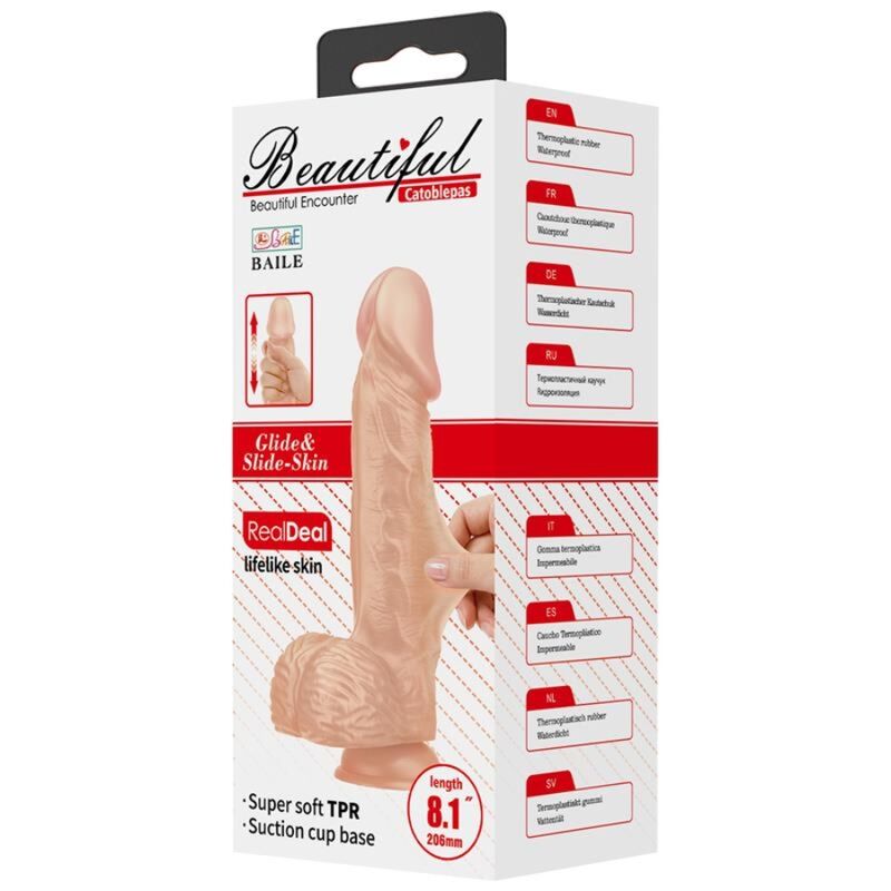 BAILE Beautiful Encounter Catoblepas Dildo Flexible 20.6 Cm – Diseño Realista Para Experiencia Única