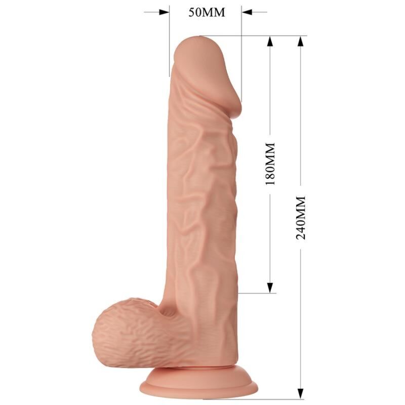 BAILE Beautiful Encounter Buraq Dildo Realista Flexible 24 cm – Diseño Natural Para Placer Íntimo