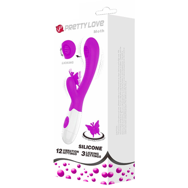 PRETTY LOVE Moth Licking Vibrador Lila – Diseño Ergonómico Con Múltiples Funciones