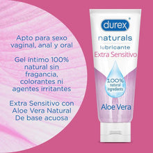 DUREX Naturals Lubricante Extra Sensitivo 100 Ml – Lubricante Con Ingredientes 100 Por Ciento Naturales Para Una Experiencia Suave