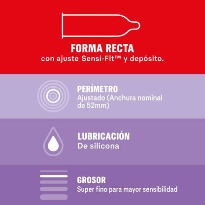 Comprar DUREX Sensitivo Contacto Total 12 Unidades – Preservativos Ultra Finos Para Mayor Placer-PRESERVATIVOS-Noxtic