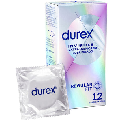 Comprar DUREX Invisible Extra Lubricado 12 Unidades – Preservativos Ultra Sensibles Para Mayor Placer-PRESERVATIVOS-Noxtic