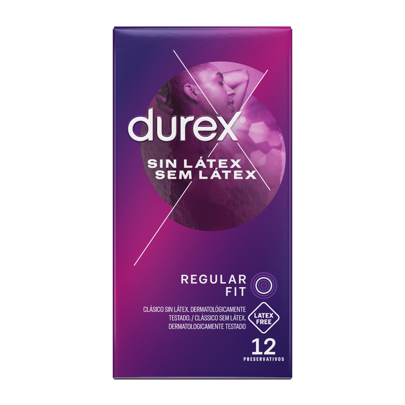 Preservativi Durex senza lattice, confezione da 12: protezione sicura per le persone allergiche al lattice