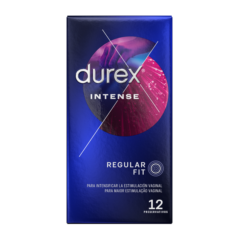 DUREX Intense Orgasmic 12 pezzi – Preservativi dal design anatomico per una stimolazione migliorata