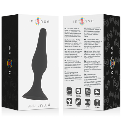 INTENSE Anal Level 4 Negro – Estimulador Con Diseño Cónico Para Placer Suave