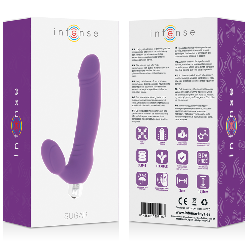 INTENSE Sugar Seven Speeds Silicone Lilac – Giocattolo erotico con design ergonomico e sette modalità di vibrazione