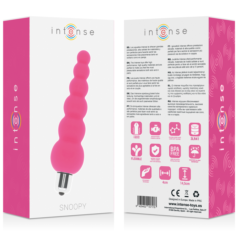Comprar INTENSE Snoopy 7 Velocidades Rosa – Masajeador Silicona Con Diseño Elegante Y Funcional-Noxtic