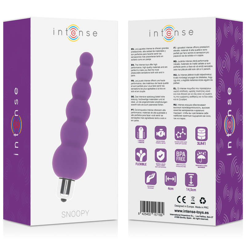 INTENSE Snoopy 7 Velocidades Lila – Estimulador De Silicona Suave Para Placer Sensorial