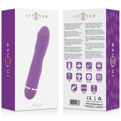 INTENSE Airon Vibrador 20 Velocidades Lila – Silicona Suave Con Diseño Elegante y Discreto