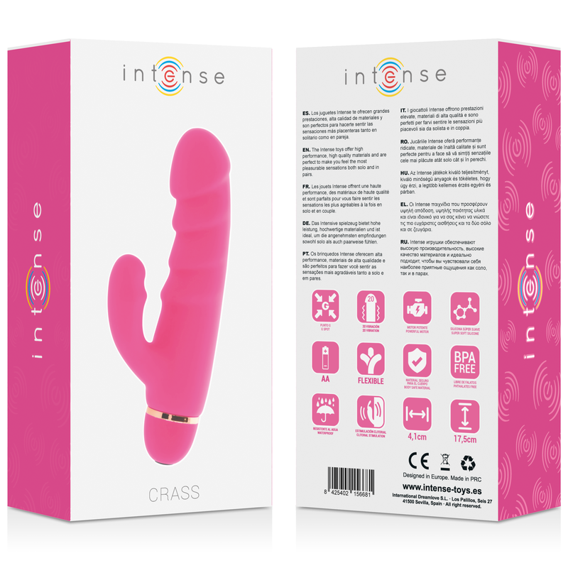 Comprar Intense Crass 20 Velocidades Rosa – Vibrador De Silicona Suave Con Diseño Elegante-Noxtic