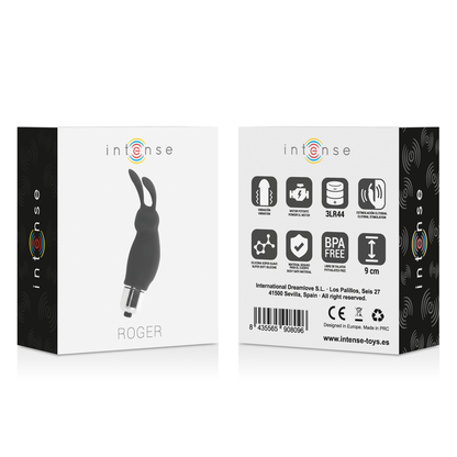 Intense Rabbit Roger Negro – Estimulador Ergonómico Para Satisfacción Precisa