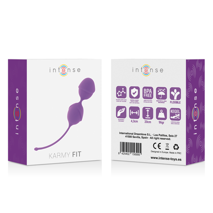 INTENSE Karmy Fit Kegel Silicone Lila – Dispositivo de Silicona Para Fortalecer el Suelo Pélvico