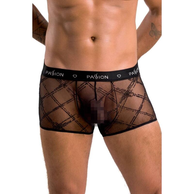 PASSION 032 Short James Negro S M – Ropa Íntima Con Diseño Elegante Para Comodidad Y Libertad Sensual