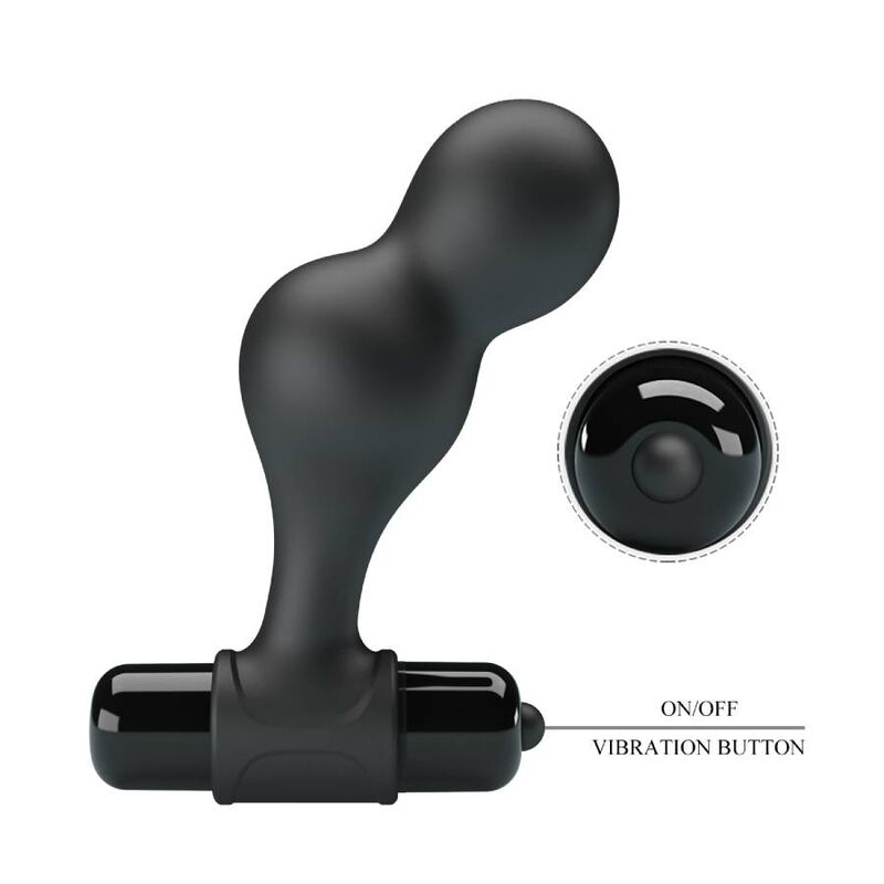 MR PLAY Plug anale vibrante in silicone nero – 10 funzioni di vibrazione per un piacere personalizzato