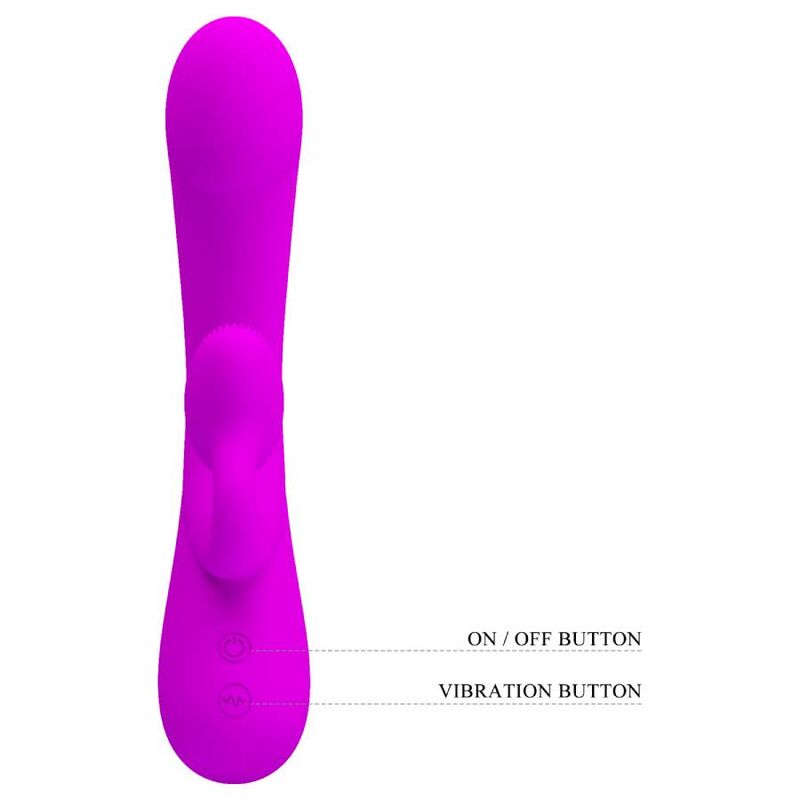 PRETTY LOVE - SINCERE SILICONE CLITORIS VIBRATOR AND SUCKER PURPLE
