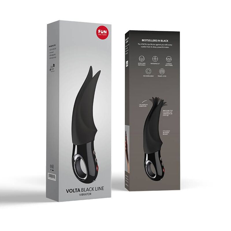 FUN FACTORY Volta Clitoral Vibrador Negro – Diseño Elegante Con Potente Vibración