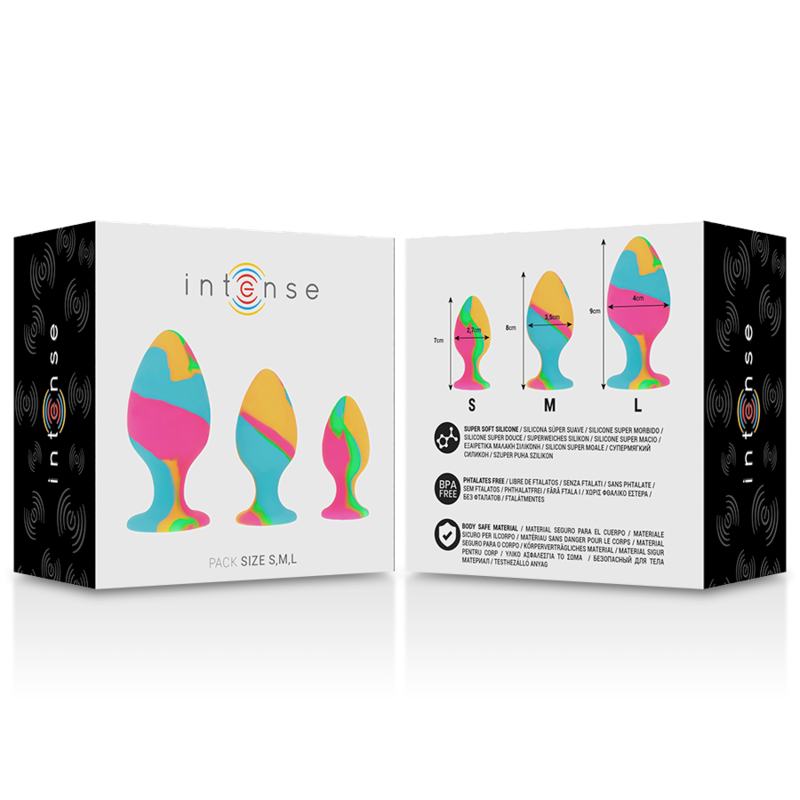 Comprar INTENSE Set Plug Silicona Multicolor – Diseño Hipoalergénico Para Exploración Sensorial-Noxtic