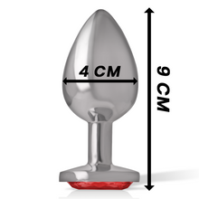 Comprar INTENSE Plug Anal Metal Con Cristal Rojo Talla L – Diseño Elegante Para Bienestar Sensual-Noxtic