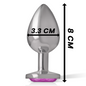 Comprar INTENSE Plug Anal Metal Con Cristal Rosa Talla M – Diseño Elegante Para Estimulación Sensible y Glamour-Noxtic