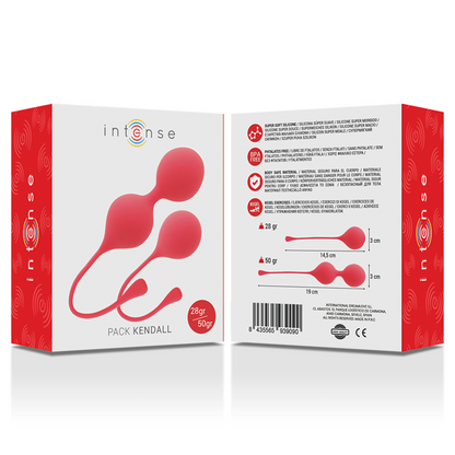 INTENSE Kegel Balls Pack Kendall Red – Silicone medico ipoallergenico per l'allenamento pelvico