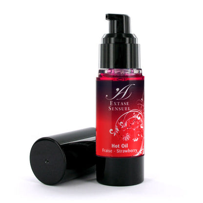 Extase Sensual Stimulating Heat Oil Fragola 30 ML – Olio da massaggio con effetto riscaldante per momenti intimi