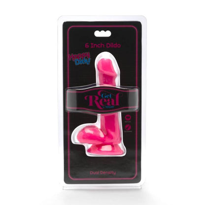 GET REAL - HAPPY DICKS DILDO 12 CM WITH PINK TESTICLES