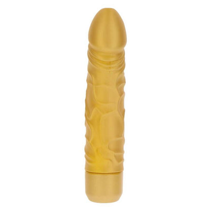 Get Real Gold Dicker Vibrador Dorado – Diseño Curvado Para Placer Intenso