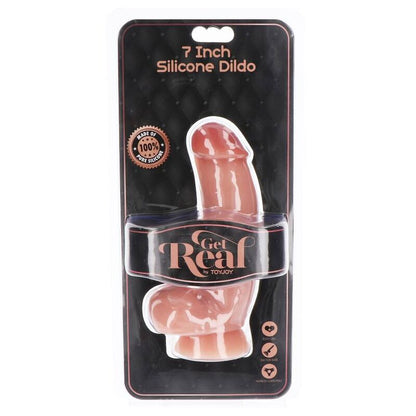 GET REAL - 18 CM SILICONE DILDO WITH NATURAL TESTICLES