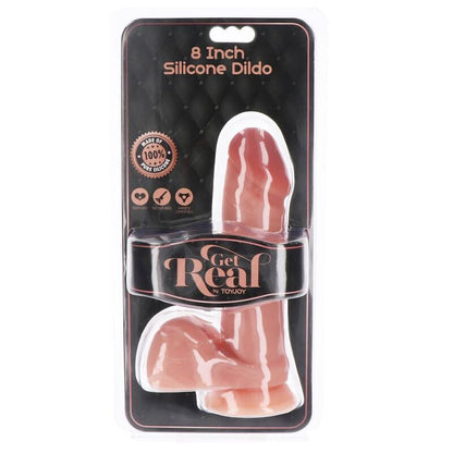 GET REAL - 20.5 CM SILICONE DILDO WITH NATURAL TESTICLES