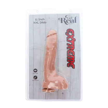 Get Real Extreme XXL Dildo 28 cm Naturale – Dildo realistico con base a ventosa per un'esperienza piacevole