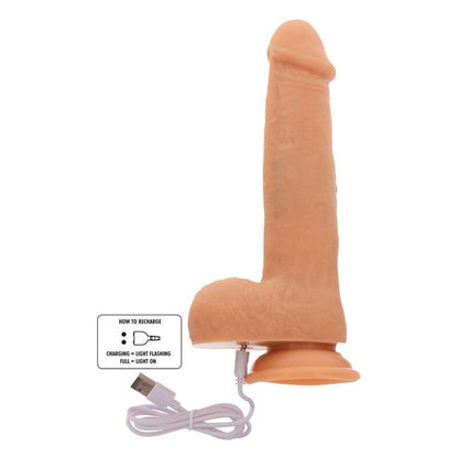 GET REAL - VIBRATING DILDO WITH ROTATING BALLS NATURAL